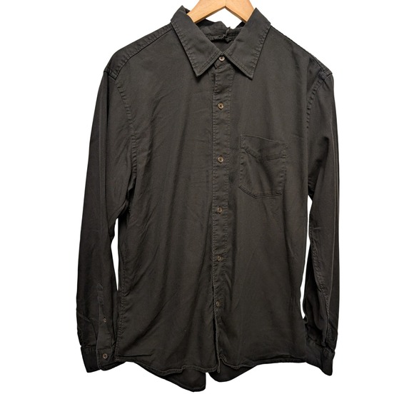 Buck Mason Other - Buck Mason Black Draped Twill One Pocket Shirt L Minimalist Workwear Basic